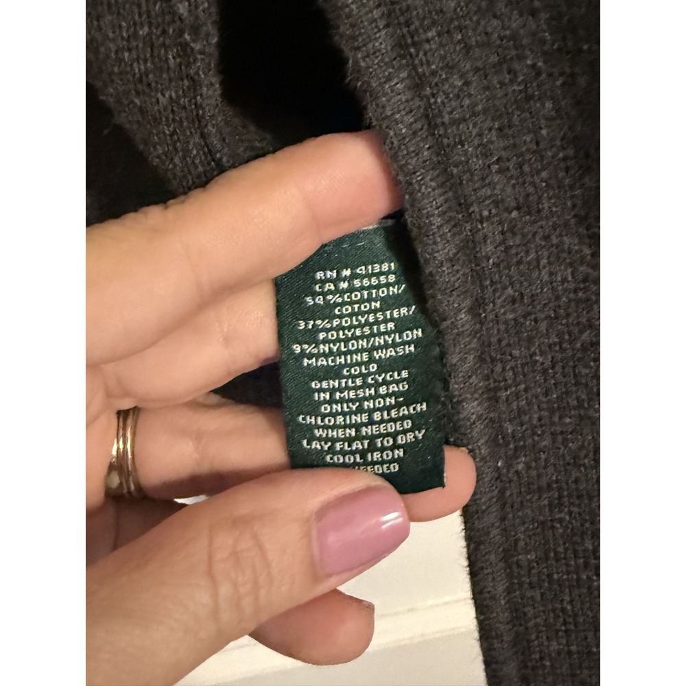 Lauren Ralph Lauren Blazer Womens Medium cotton Poly Blend Silver Button Jacket - Picture 5 of 8